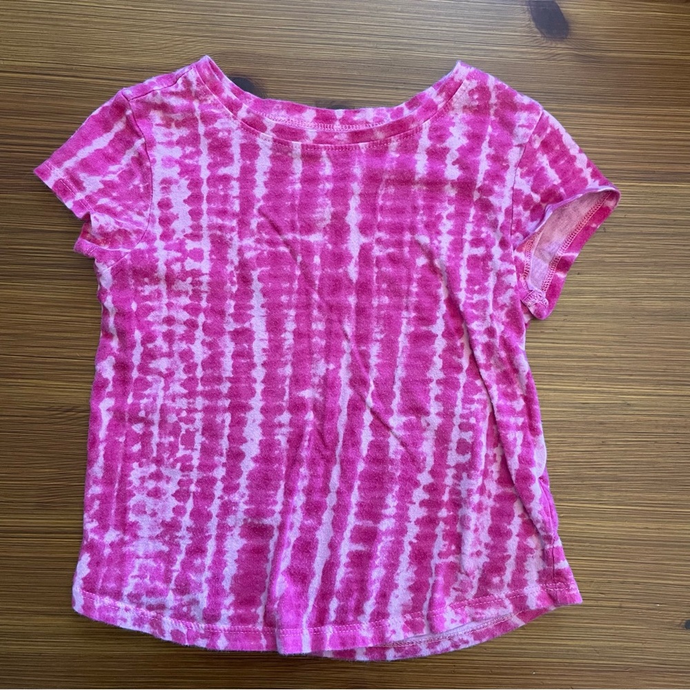 4/$13 Girls Old Navy Pink Tie Dyed Shirt - 3T